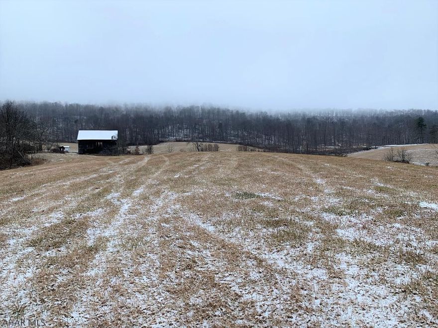 Beautiful rolling land with open fields and woods!! Great views, large bank barn and a stream on site. This land also adjoins Buchanan State Forest! This would make a very nice building site or place for a weekend cabin. Land is percolation approved for a private sewer system. Contingent upon subdivision approval.
