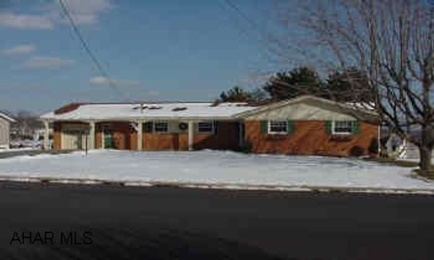 Solid brick ranch in excellent condition located in a desirable area of Martinsburg.Central air, modern kitchen, fireplace in the living room and a woodstove in the basement family room. Family room, rec room and bedroom in basement, cedar walls in basement.10x14 cedar shed. Playhouse, sandbox, and swingset so not stay.