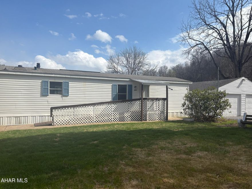 Welcome to this well maintained one-level home in the peaceful setting off Old Mill Run Rd. just minutes from all the city of Altoona has to offer! Enjoy a separate bathroom with each newly carpeted bedroom! Fresh paint throughout, new carpet in the living room, new stove, refrigerator, washer and dryer, and a new metal roof on the back patio are all part of this affordable, easy living home that boasts a huge 2 car garage with workshop, all sitting on a flat .30 acre yard! Check out today!