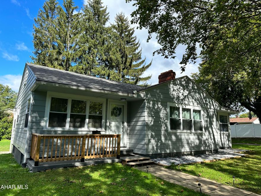 One-Story living in the Eldorado section of Altoona. This 3 bedroom, 1 bath home has all new wood look laminate flooring, nice sized living room with fireplace. Dining room area, kitchen with painted cabinets, and appliances convey with the home. 1 of the bedrooms is currently used as a walk in closet, but easily converted back to a nice bedroom. Full finished basement with tons of potential, all on .52of an acre. 2 car carport and central A/C. The lot is L shaped and goes behind neighboring home.