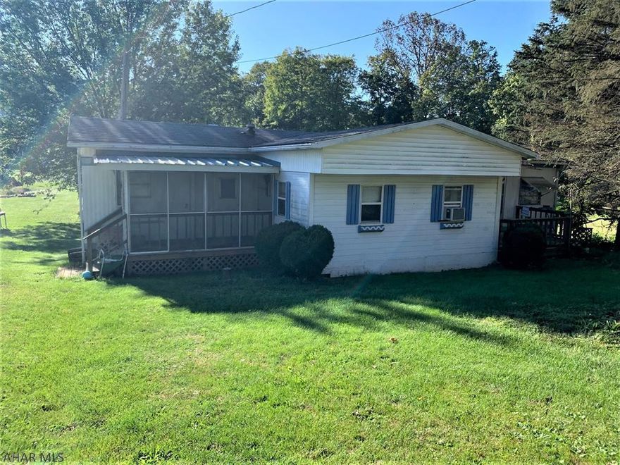 Affordable living with this single-story mobile home that is situated just minutes from downtown Bedford!! Resting on .55 of an acre lot with a private well and private septic. The home has living room, kitchen with eat in area, three bedrooms, full bath and laundry area. A-frame storage shed that is finished on the interior.  Would make a great starter home, investment property, part time home or future building site.