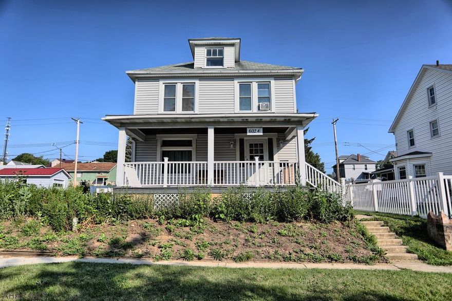 Great 4 bedroom, 1 bath house on a corner lot with off-street parking. First floor laundry. Spacious bedrooms. Central air. Walk up attic with plenty of storage space.