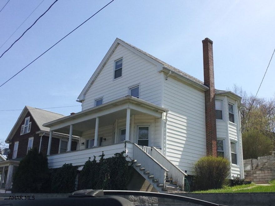 Remodeled 2 1/2 story, 3 bedroom home with inground pool. Updated kitchen and bathroom. 1st floor laundry. New 100 amp electric service.