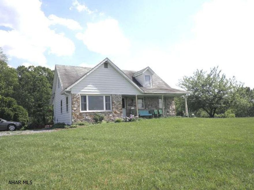 THIS PROP HAS IT ALL: A private setting w/ panoramic views; a spring; a stocked, spring-fed, pond (blue gill & bass); an intermittent stream; abundant wildlife; and, serenity! 69.46+-acre site based on county tax assessment file. Land breakdown: 26 +/- acres of nice, rolling farmland, 40+- acres woodland & remainder in buildings' site & yard. Access is via a shared, 0.6-mile right-of-way.  Near to Buchanan State Forest.