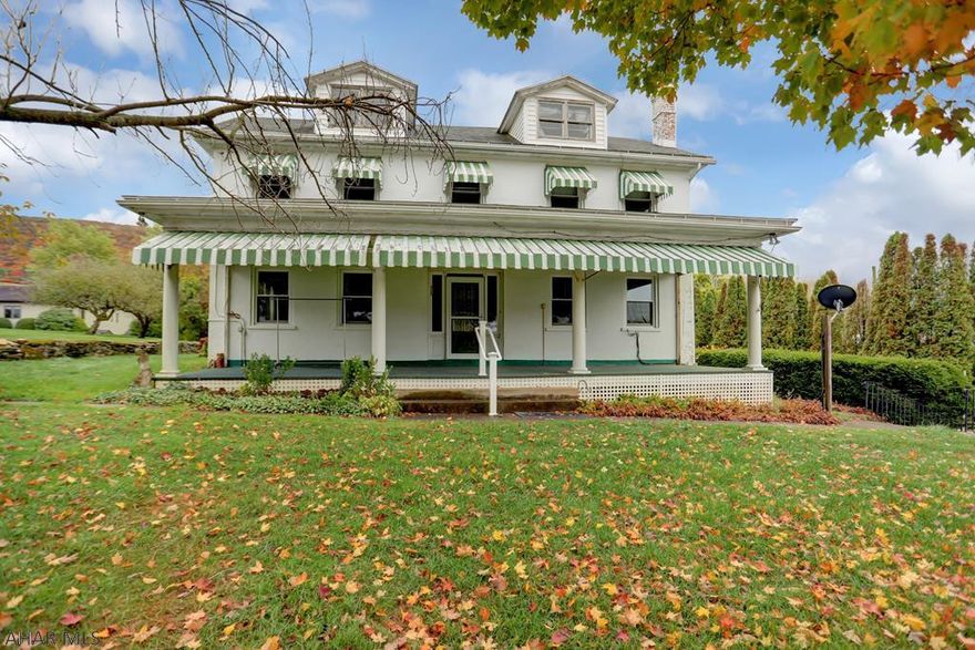 Beautiful 4.71 acres property with an elegant, large 6 bedroom, 3 bath house. This peaceful property features an in ground pool to enjoy with family and friends on hot summer days, pool house with bathrooms, tennis court, and a small pond. Savor your morning cup of coffee relaxing on the large front porch. Inside features hardwood floors throughout the house, lots of built ins for plenty of storage, and spacious bedrooms. Bellwood-Antis School District.