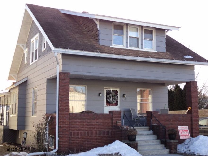New above ground pool kit and equipment ready to be installed .  The Deck and ground prep for the pool have already been completed. The interior has been recently painted with new carpeting throughout the upstairs.  Basement with high ceiling some finished walls, there is a basement shower. This home is ready to move into.  If you are a car buff the large 4 bay garage has room for a number of vehicles and there is an in floor vehicle lift which seller says may be functional although seller has never used same.  Garage has seperate electric. Access to garage is via a paved alley.
