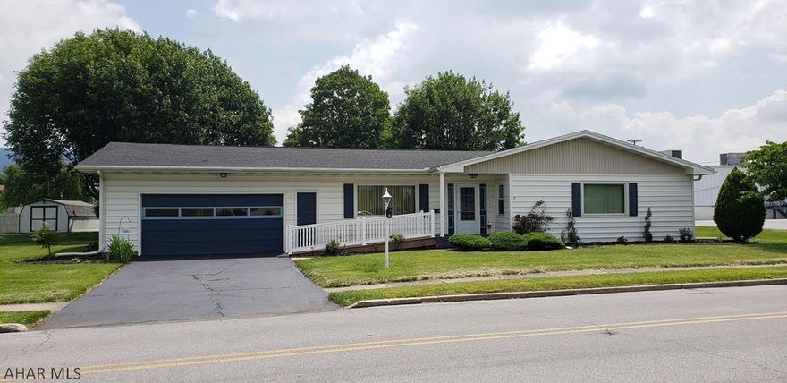Spacious one story living. Central air conditioning and first floor laundry add to the comfort and convenience of this home.  Lots of storage throughout.  Beautifully finished basement just needs flooring to be complete.  Large, covered rear deck leads to more than 1/2 acre of level lawn.  Home is fully wheelchair accessible.  Stairlift seat to basement included for access to the basement for those with mobility challenges.