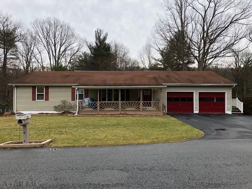 Lovely ranch home at the end of a cul-de-sac. 4 bedrooms on first floor including master ensuite with jetted tub, 2nd full bath, living room with bay window, den, stunning oak sunroom, large kitchen w custom oak cabinets ready to serve a gourmet meal! Finished basement with large family room, bedroom, game room and lots and lots of storage. 2 car attached garage and 2 car integral garage behind house. Beautifully landscaped with paver patio & built in fire pit in a private oasis behind the house. 3 heating zones/heat pumps, (2) 200amp electric panels, cedar walk in closet in basement, security system, full attic over house and garage with floor. Almost 3000sqft of living space in a quiet family-friendly neighborhood. This kind of property is rare. Don't wait, start living the dream now!