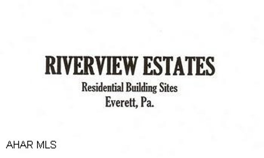 Residential building lot in pleasant country subdivision nestled above the Juniata River with quick and easy access to Rt. 30. Riverview Estates features cleared level to rolling lots, mountain views, river views, paved streets, underground utilities, private community sewer system. Buyer must drill well.