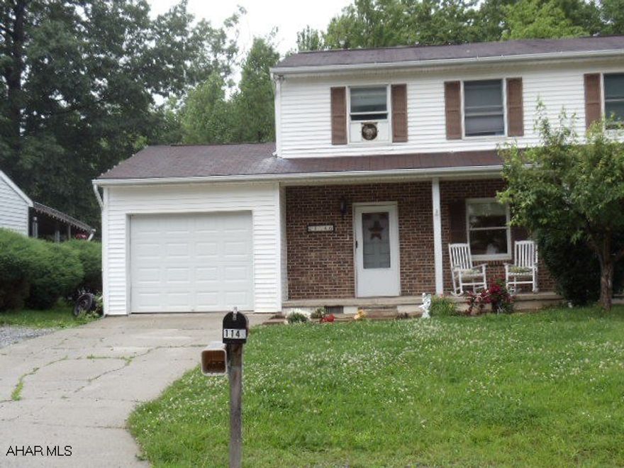 One Half Double with 3 bedrooms, spacious eat-in kitchen, laminate flooring, heated sunroom, closet organizers, back patio, 1-car attached garage, shed, & outside fireplace.  Rt. 764, turn onto 58th St., go over railroad tracks, turn left onto Polland, at T turn right, then left.  #J-995.