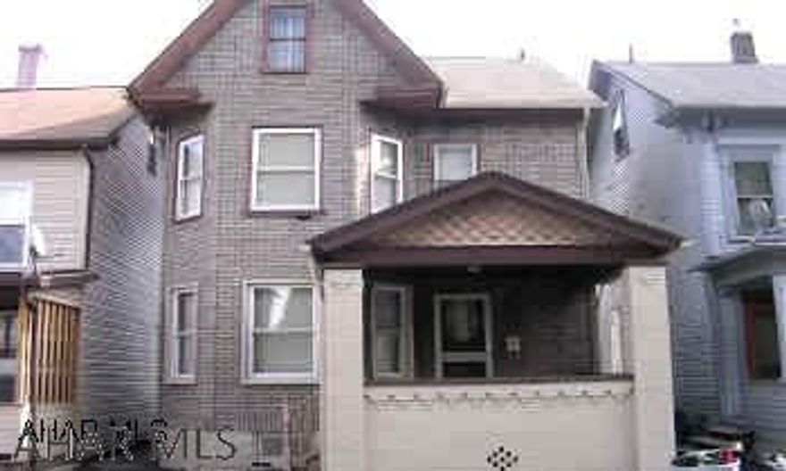 This 2 story home has great potential .1st floor has kitchen, living room , dining room ,1/2 bath..2nd floor has 3 bedrooms , full bath ...attic could be finished . central a/c , gas heat,  deck, .fenced in yard ...off street parking ..listed for $50,000