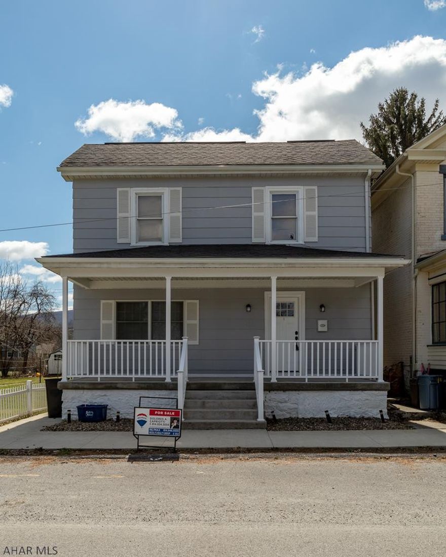 Completely updated inside.  This Hollidaysburg Borough home has an oversized two car detached garage with a vinyl fenced in yard.  Foyer entrance has water proof vinyl flooring with double door closet and half bath.  Living room showcases a stone gas fired fire place with concrete mantel and built in shelves and beam ceiling.  Dining room is 15'1x15'6 great for family dining or entertainment space.  Kitchen has been gutted and completely remodeled with closet area for washer and dryer.  From the kitchen you can view your back yard through vinyl sliding glass doors, onto your 12x17 deck.  Garage is 24x36. New gas line and sewer line.  Come see for your self.   Listing agent is related to seller.