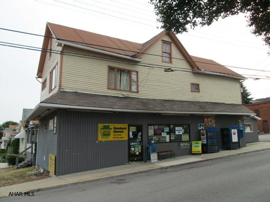 Altoona. Established on going business. The sale comes complete with all equipment and PA lottery. The second & third floor consist of 3/4 bedroom apartment. Live in while making a good income. Subject to bankruptcy approval.