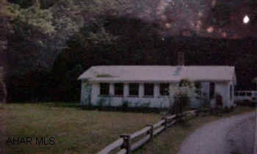 Darling one bedroom ranch in mint condition. Could be 2 bedroom. Beautiful 1/3 acre lot. Large heated enclosed porch.DIRECTIONS: 22E to 866S toward Williamsburg-go over bridge-take sharp right. Stay to th left and go 2 miles-at Mountain View Kennel sign, go right-follow to wood fence-turn right.