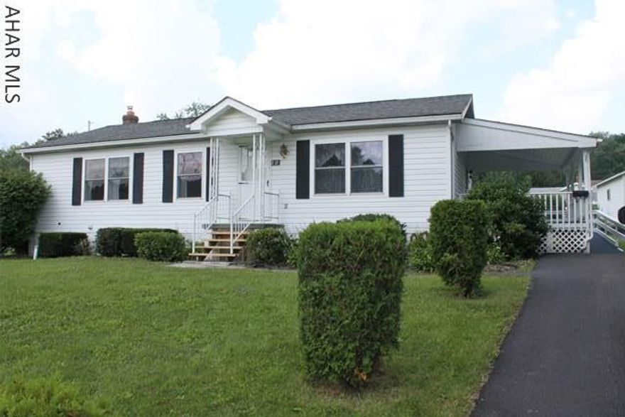 Beautiful manufactured 3 bedroom 1.75 bath home in Cambria county. The convenience of handicapped access one story living is here with the home resting on a fully finished basement for guests or when extra room is needed equip with a kitchen. Home features a shed and detached garage with a blacktop drive and outdoor shed. Both a covered porch and deck for enjoying the outdoors. This is a newer home with Thermo Pane windows throughout. This home also includes most major appliances including 2 washer and dryer sets. Schedule your appointment today.