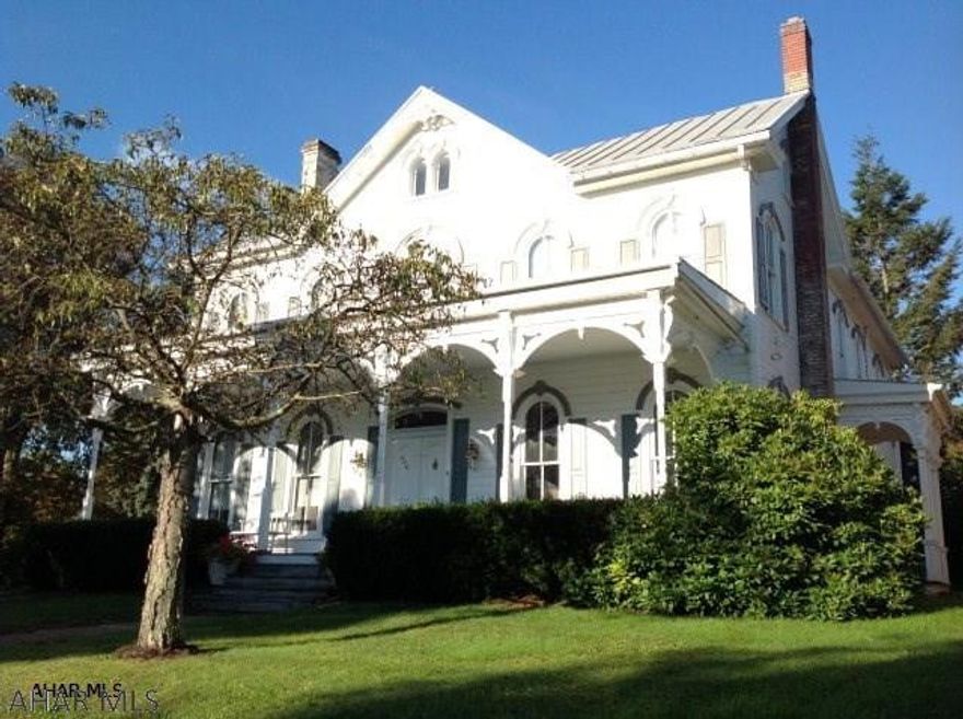 Circa 1870 home is minutes from Historical downtown Bedford. Very spacious rooms and four beautiful fireplaces. This home is move in ready with newer renovations to the upstairs bath, including a Jucuzzi tub, Central Air and cost efficient natural gas heat. This is a must see home.