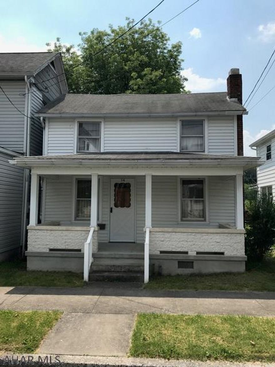 Well maintained two-story home in the Everett Borough.  Home offers a large walk-in foyer, living room, eat-in kitchen and a laundry/half bathroom on the main level.  Second level has three bedrooms and a full bath.  Front and rear covered porches and a nice level yard.  Large two-car garage with a full walk-up loft.  New oil hot water furnace, wood trim and a full basement.  This is a nice home at a very affordable price!!