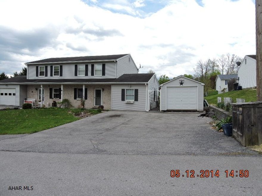 1st Floor Master BR & Bath.  Big eat-in kit w/large deck off kitchen.  Fenced yard & detached garage needs repairs. Employees of Bank of America or its affiliates or subsidiaries are strictly prohibited from directly or indirectly purchasing any property owned by Bank of America. (The sale of the property is made on an AS IS, Where Is and with All Faults basis, and seller makes no warranty or representation, express or implied, or arising by operation of law, including, but not limited to, any warranty of condition, title, habitability, merchantability or fitness for a particular purpose with respect to the property or any portion thereof.  Broker is prohibited by Seller from making any other contrary representation to anyone without express prior written consent from Seller.)