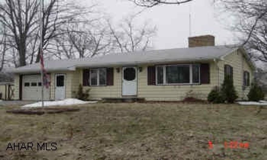 Inground pool, detached 6 car garage, hardwood floors. Property is REO-bank owned. Fireplace. Lot size 100/174 x 72/120 x200x240. Logan Township.