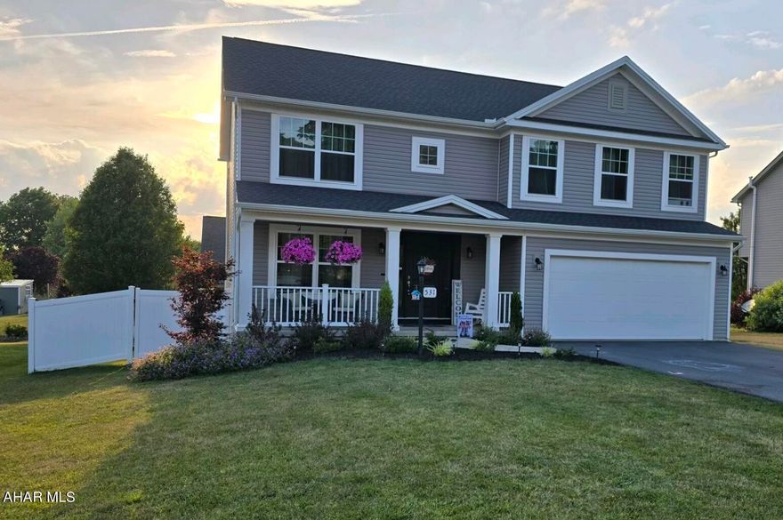 WELCOME to country living at its finest! This home offers beautiful granite kitchen countertops with island, SS appliances, kitchen pantry, spacious family room, dining room & a half bath on main level. The second floor has 4 bedrooms! You will love the convenience of the second floor laundry room, full bath and a large owners suite with a spacious master bath. Basement can be finished to your liking! Extra entertainment room, play room or more bedrooms! Back yard is fenced for safety of kids and pets!  Call listing agent to tour asap as this home is priced to sell!