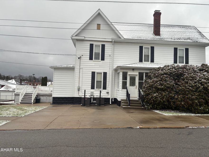 Charming 3 Bedroom 2 Full bath in Cresson Borough on a corner lot with large Kitchen and walk in pantry area ,dining area with access to a maintenance free rear deck .Entire 1 st floor has updated Oak Trim  and Doors ,1st floor has a living room and a 2nd sitting area and a full bath .2nd floor has 3 bedrooms and a large full bath with jetted tub and laundry .from 2nd floor there is a walk up attic for plenty of storage.complete wrap around enclosed porch with Hot Tub,Beautiful large 2 car garage with heat and A/C  which is insulated and has water inside for washing vehicles and at rear of garage there is  a bonus room that is also  heated with A/C and there is also a walk up full attic for more storage.off street parking at side of home and rear of garage .set up your showing soon to view this home