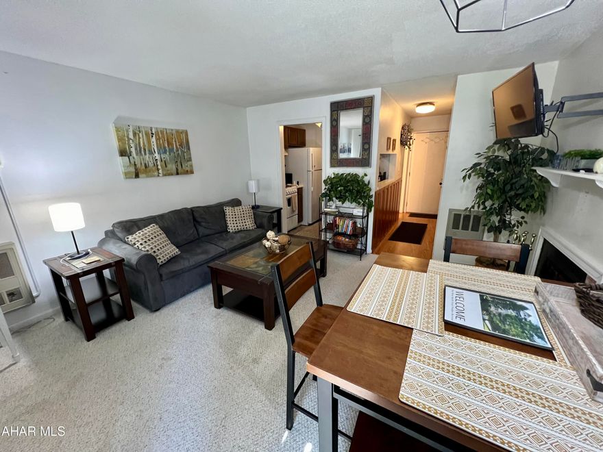 !st floor Studio Located in the Allegheny Mountains at Blue Knob All Seasons Resort.  
 Walking distance to indoor pool/hot tub, outdoor pool and The Club House Bar & Grille. Blue Knob is the 2nd highest mountain and highest skiable mountain in Pennsylvania! In addition to an array of winter activities, Blue Knob also has a full-service all seasons Conference Center for weddings and events, they also offer golf, swimming and multitude of trails for hiking, running, and mountain biking. Visit https://blueknob.com/activities-events/ to see all the fun events that are happening at Blue Knob. $290.00/ Mo HOA fee includes: pools, hot tub and gym area, tennis and pickle ball courts, building, property maintenance & garbage. *Conference center, Golf and Ski resort is not included in HOA fee. *

****Sold ''AS IS''
