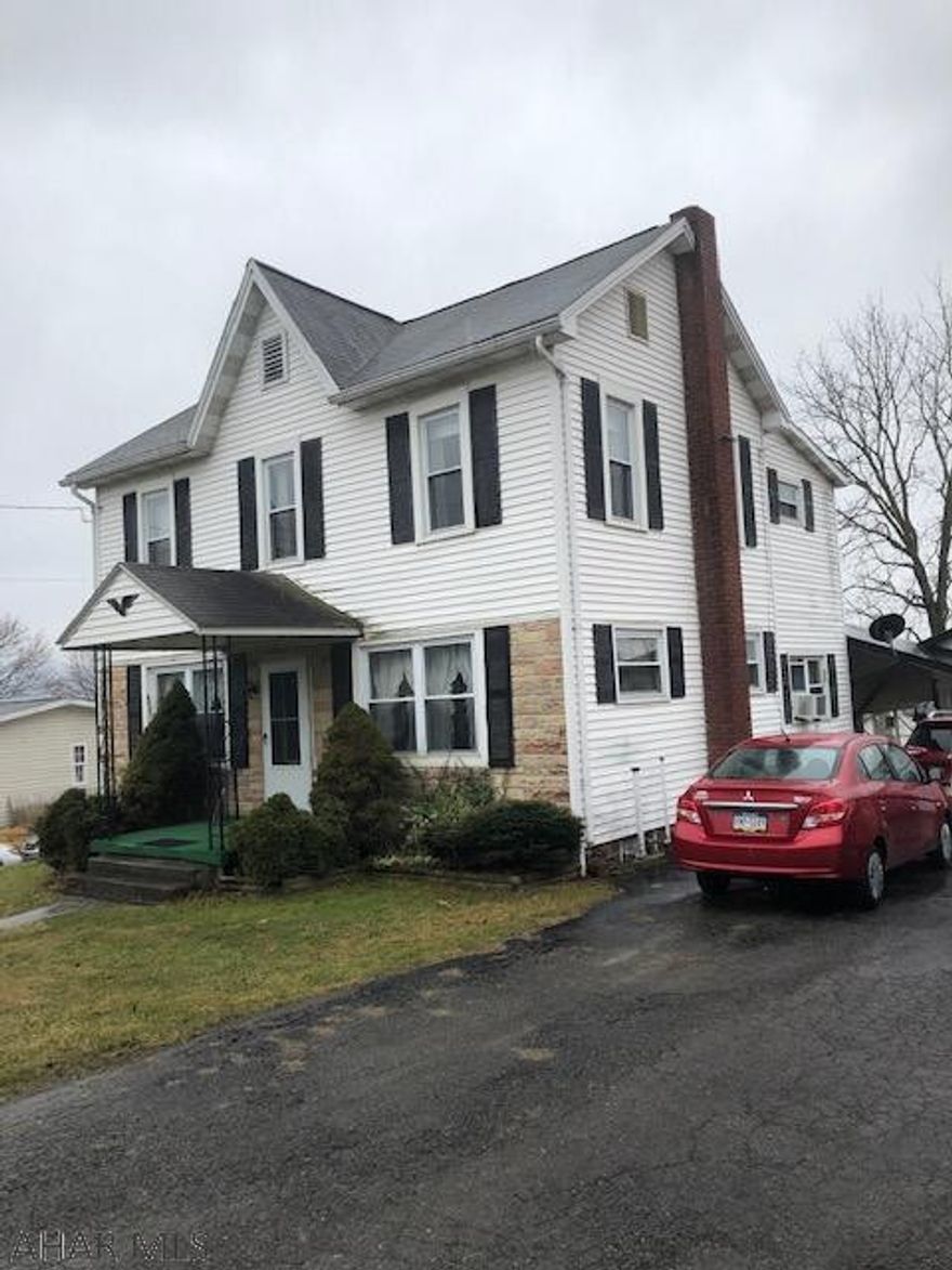 Nice two story home with hard-to-find possibilities of 5 or more bedrooms.  Convenient first floor laundry and 3/4 bath with additional room that can be an office or another first floor bedroom.  Enjoy the outdoors on the covered patio or use the pavilion and outdoor fireplace for gathering with family and friends on a summer evening.  The garage has workspaces and lots of room to tinker.  This home is located on an oversized lot that provides a bit of privacy while nestled in the quaint village of Osterburg.