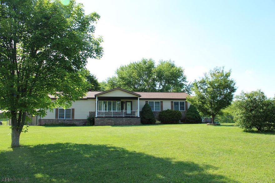 This home is situated on 2.23 acres that are mostly fenced in with an above ground swimming pool and covered back deck. The basement features a walk out into the back yard and in the basement family room you will be nice & cozy with the wood burner. There is an extra room in the basement that could potentially be a 4th Bedroom as well as a full bath. It also features 3 bedrooms on the main level with 1 full bathroom as well as a 3/4 bathroom. Nice spacious living room and a dining room as well as a laundry area off of the kitchen area.