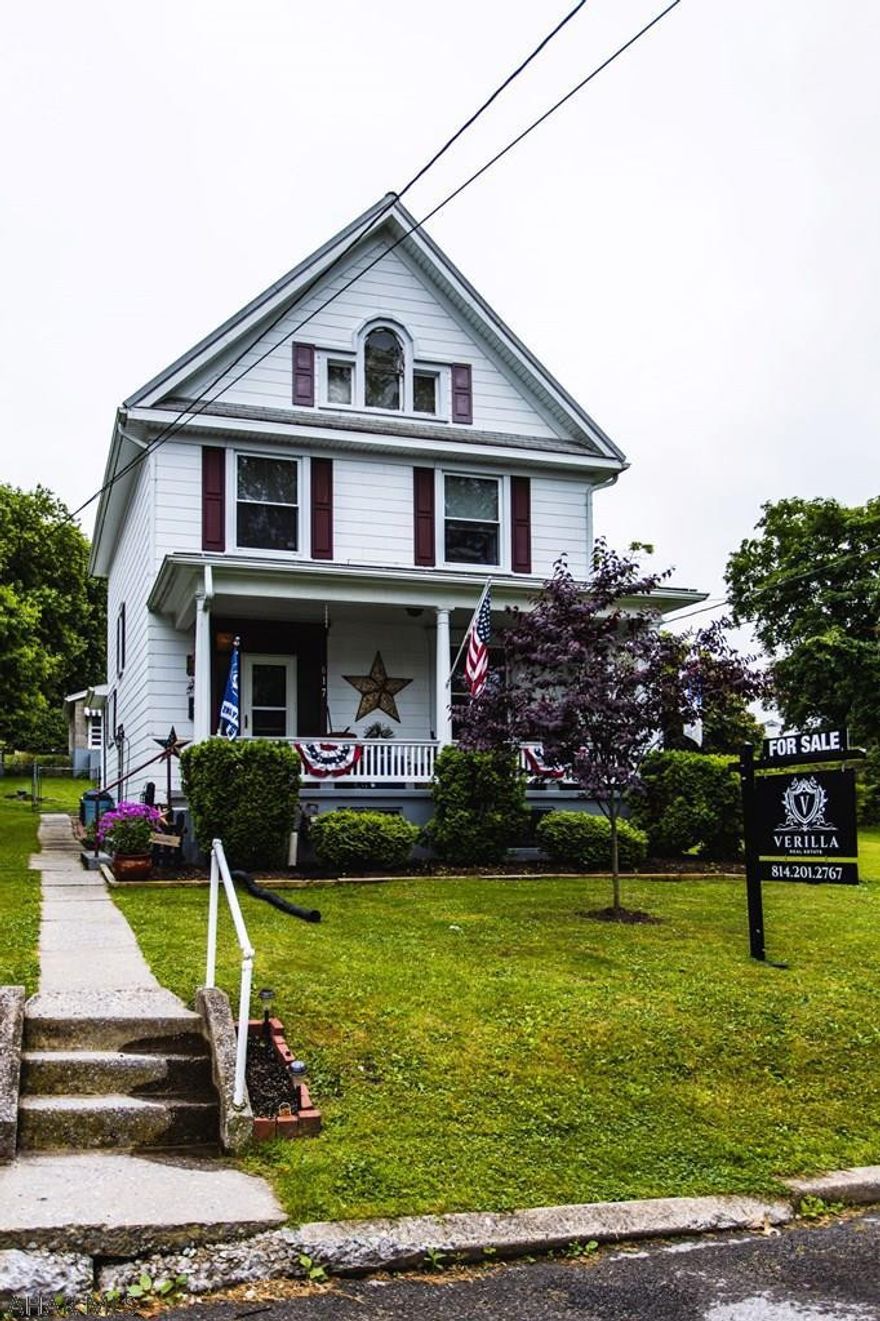 Beautiful, well-kept 3 bedroom, 1 bath house in the heart of Tyrone. Enjoy the front or back porch on warm summer evenings. LARGE fenced in backyard. 2 car garage. Stunning woodwork and pocket doors in the living room. Make this house your home!