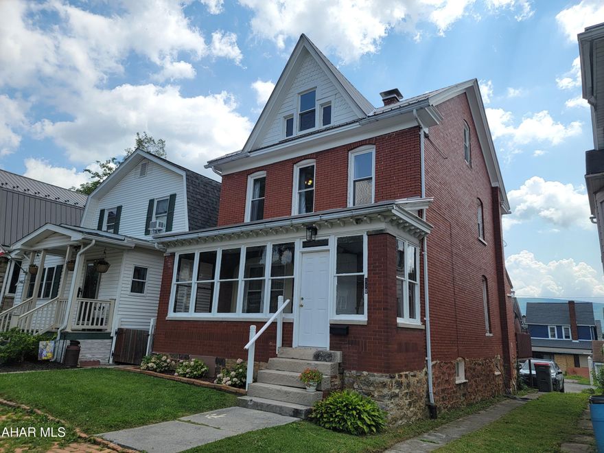 Well maintained, 2 1/2 story 4 bedroom home with updated bathroom and new floor coverings. Modern kitchen. Finished 3rd floor. 2 enclosed porches. Gas hot air heating system with central air conditioning. Off street parking.