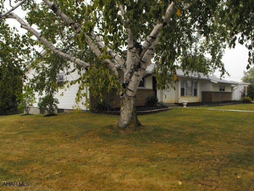 Very large ranch.  Big bright rooms - freshly painted.  New hot water tank and ceramic tile bath.  Large basement with one-car integral garage plus 2-car detached garage.  Screened porch off kitchen.  Should qualify for all loan types.