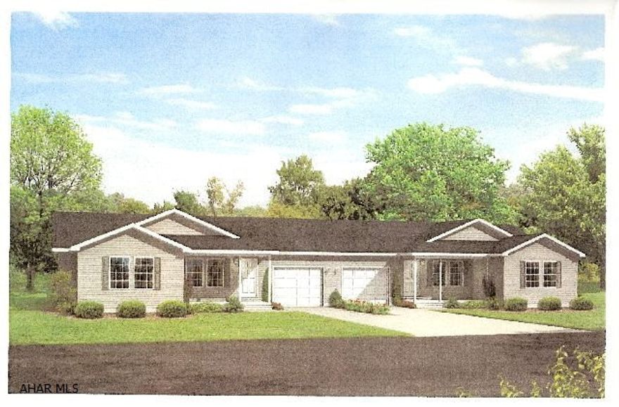 Active 55+ Gated Community with Community Bldg., (TV Lounge room, exercise facility, facility area, office), two patios - under roof, heated swimming pool, lighted walking path, 6.8 acres of picnic area (to be developed). 2 more homes to be built to buyer's specification in Phase 1. Now reserving for the Phase 2, price $175,000.00. $200.00 month association fee covers snow removal, grass maintence, all insurance and maintence on outside (roof, vinyl siding, etc.), common lighting, trash removal, community bldg., picnic area, lighted walking path and heated swimming pool