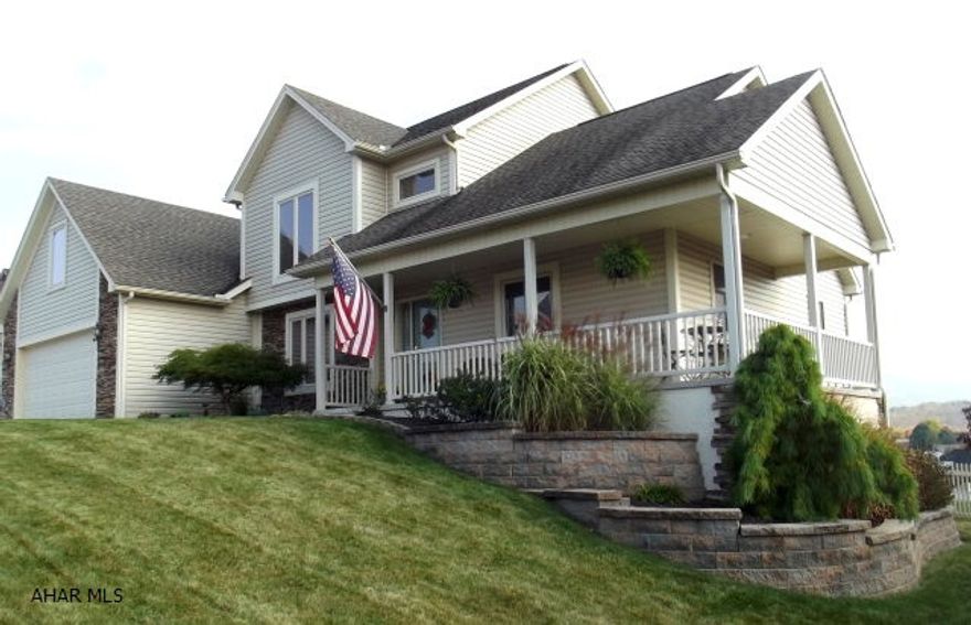 Professionally landscaped, fenced yard with water fall & pond, 2 story foyer, wrap around front porch. Great view of Chimney Rocks. Local park for tennis, b-ball and volley ball. Radon system in place. Paperwork available on all amenities in the house.