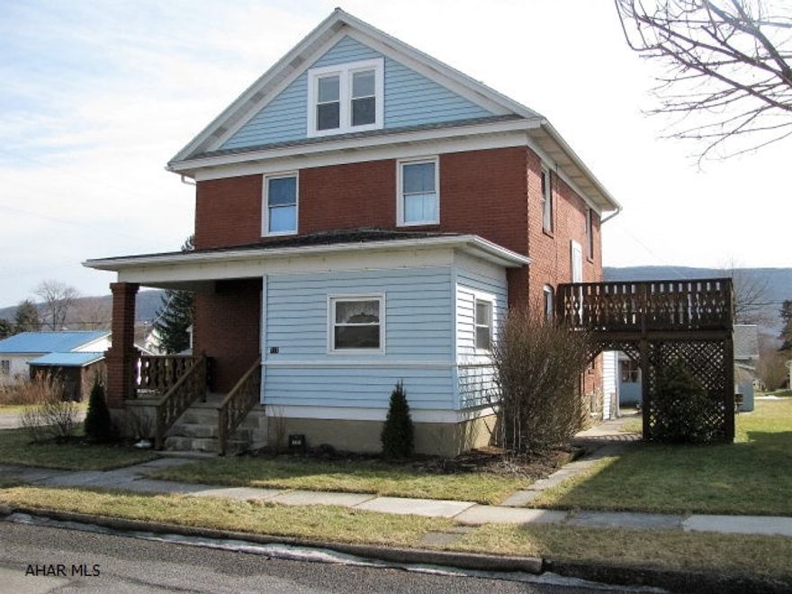 Bellwood Brick Beauty! This home offers LR, DR, EIK, 1st flr office and bonus room, 2nd flr has 4 bedrooms and 1 full bath, Basement with new 3/4 bath and bonus room Plus 3rd flr finished space offers room to grow!! Newer 94% efficiency gas hot water heat, over sized 2 car garage,& covered porches too! All conveniently located near community park and walking distance to swimming pool and baseball fields!