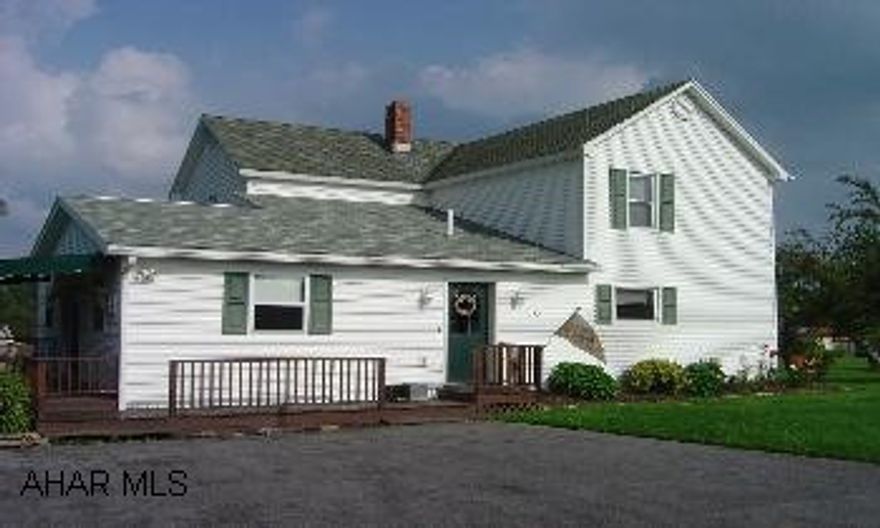 Remodeled, 2 story with addition, concrete stamped patio, deck and 40x60 alum. garage. Great site 2.55 acres, lawn, near level, blacktop drive and parking area, basketball hoop. Good condition. 3 bedroom, 1.5 baths, central air. Owners say this is a hidden gem location.