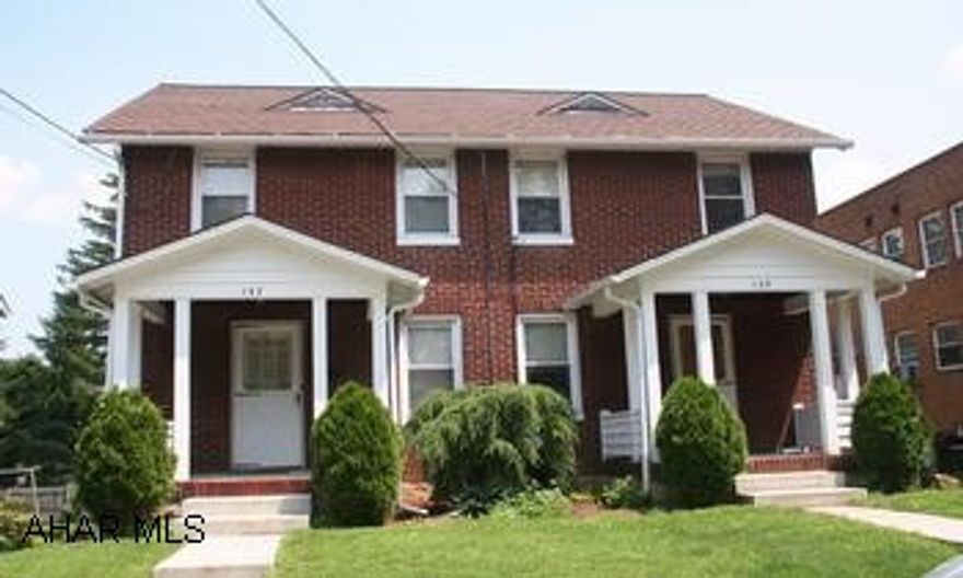 Brick duplex in-town Bedford. Investment opportunity. Zoned C-1 Brick duplex in-town Bedford. Each unit has 3BR, full bath, kitchen, dining room, living room w/ceiling fan, covered front and back porches. Walk-out basement with laundry hook-ups, storage attic, Plus yard. New thermo pane windows.