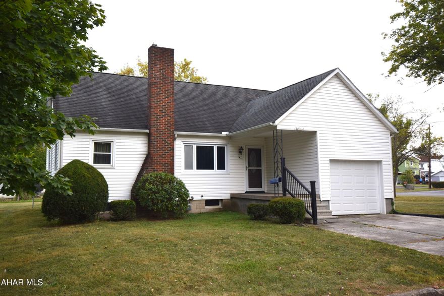 This lovely Cape Cod style home is situated on three lots in Duncansville Borough.   First floor features an eat-in kitchen, living room and two bedrooms with hardwood floors,  and full bath.  The additional room off the kitchen could be a formal dining room or den/family room.  The second floor features a bedroom, additional storage,  and there is a half bath started but never finished.   Quiet neighborhood perfect for walking and bicycle riding with the kids.  Includes 12 X 12 shed.