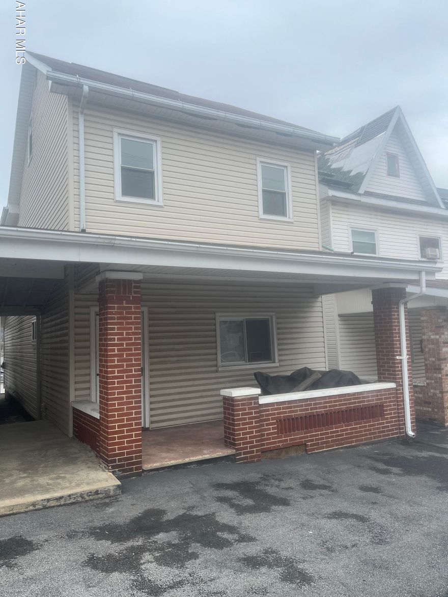 Great investment. This home is spacious with lots of potential. Home needs interior work and has been vacant for years. Was a duplex at one time but could be easily converted back to single dwelling. Attic is finished for extra bedroom but not heated.