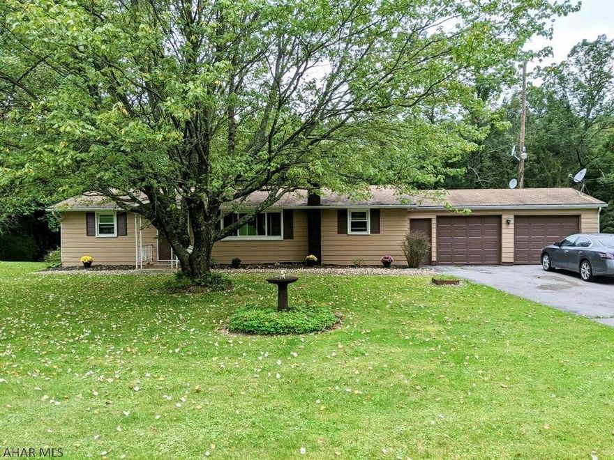 Three bedroom, 1 bath ranch home situation on 1.04 acres south of Egolf Park in the Bedford School District.   Quiet setting, 2 car attached garage, enclosed rear deck, full basement partially finished, shed.