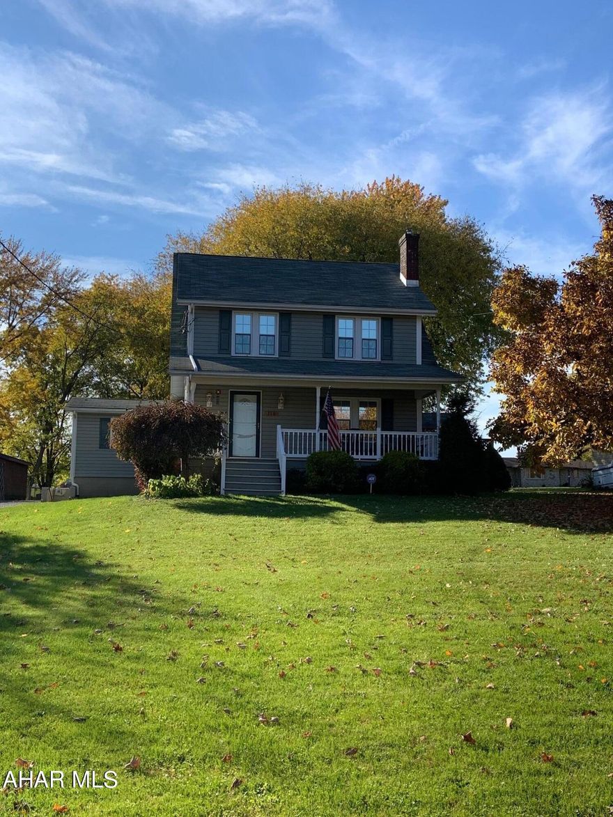 Don't miss this nice 4 bedroom 1 and 3/4 bath two story on .51 acre. First floor bedroom, first floor 3/4 bath, bonus/sunroom on first floor. Great level lot, shared lane. Full unfinished basement. Hollidaysburg schools. Call to set up your showing today.