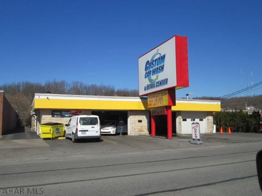ALTOONA  Very desirable business in prime commercial location. This building offers automated car wash with separate area for detailing cars. This business opportunity comes complete with everything needed to be a successful business operation. Current price is below appraised value. Bring your qualified offers now.