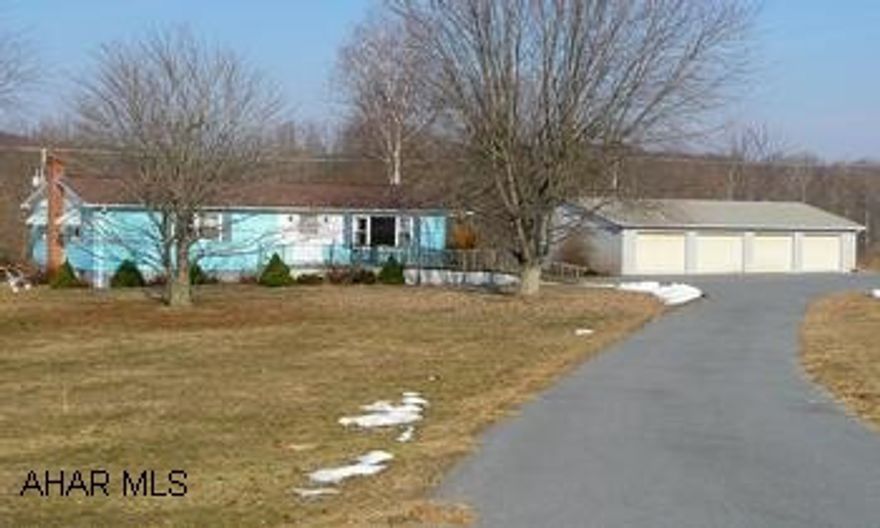 Rancher 2BD/1BA, 2.241 Acres, 4 Car Detached garage, paved drive, Estate Sale "AS IS" Nice location, somewhat private, large lot, 4 car garage