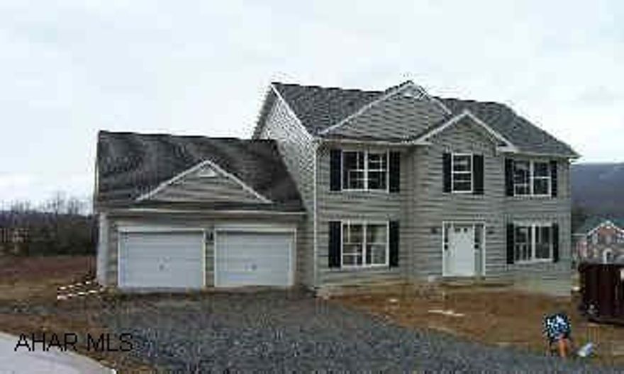 Beautiful, new home in a great development--2216 square feet.  Ceramic foyer, slate & oak gas fireplace,  upgraded kitchen features, natural gas forced air heat, CA, 2nd floor laundry.  City water, city sewer.  Bellwood Schools!  Home will be 100% complete by 2/15/02.