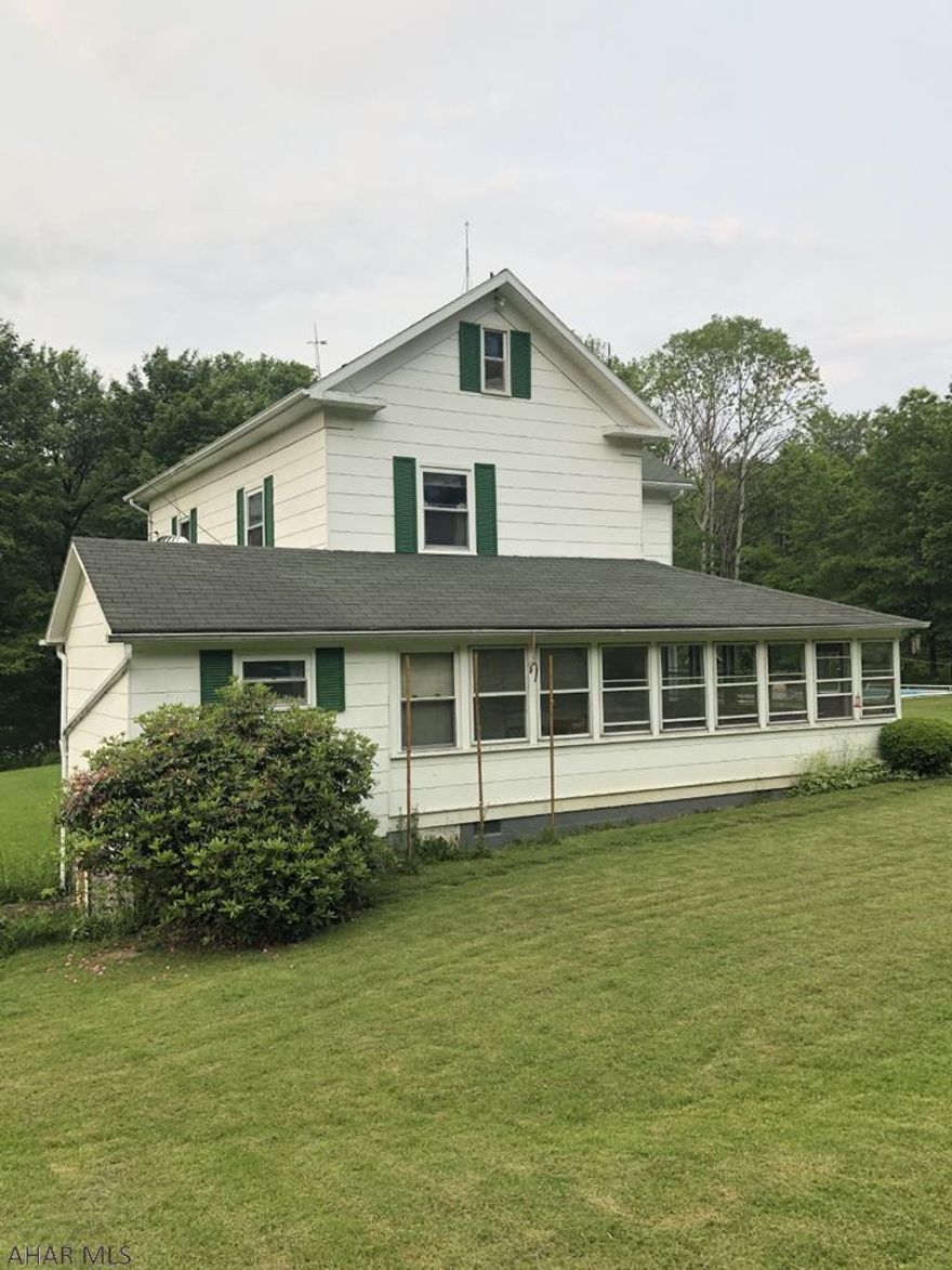 3 BR home on 6.6 acres. 16 x 32 in-ground pool. 3 car detached garage. Please keep children away from pool (no fence)