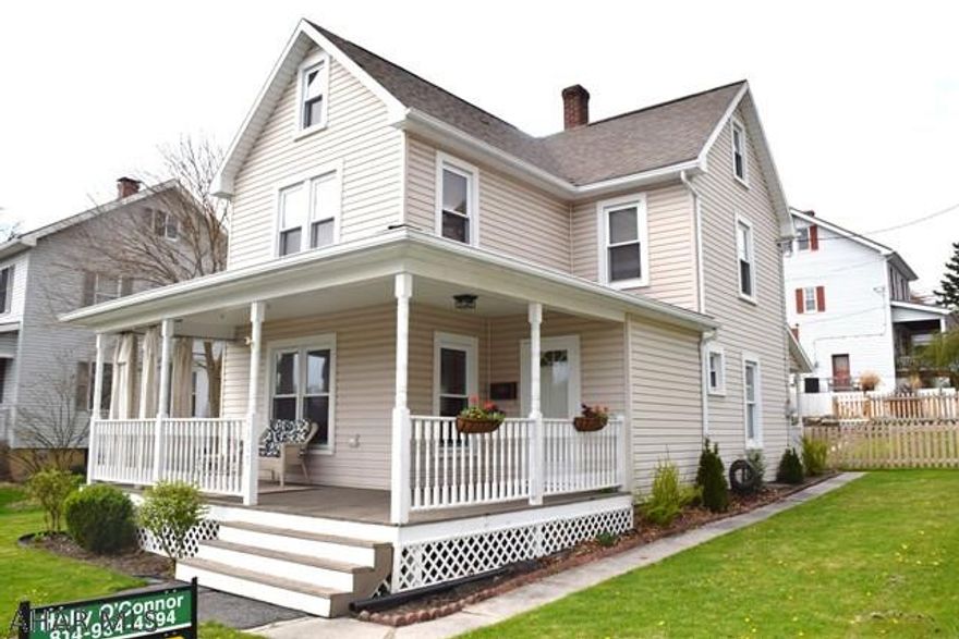 What a great house on my favorite street in Hollidaysburg.  Everything is modern, well maintained, and in move-in condition.  New carpeting throughout just installed.  Recently remodeled dining room with wainscoting and tasteful designer color wall paint.  Convenient first floor laundry with newer front loading washer and dryer.  Nice size bedrooms and newly updated bath with subway tile.   Fenced yard.  Corner lot.  Off street parking and garage.  This home has it all at an affordable price. (agent related to seller)