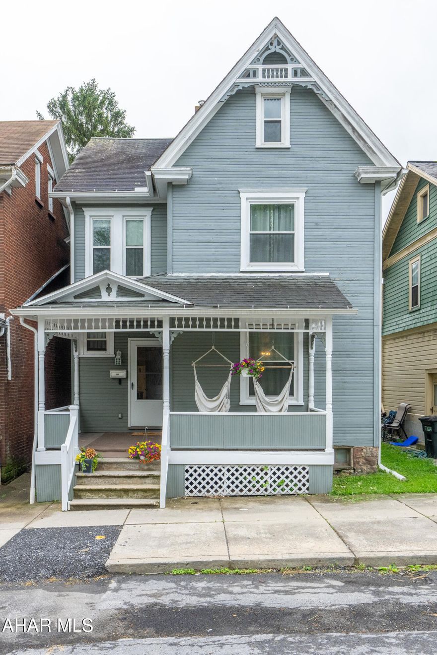 This Lovely home has 3 bedrooms, with a walk-in closet in the main, 1.5 baths, a privately wooden fenced backyard and large detached garage in Hollidaysburg Borough.  There have been many upgrades that include a half bath, new floors, new fence and more.  There is plenty of room for storage in the basement and attic, with the attic that could also be easily finished. Enjoy being walking distance to restaurants, shops, and parks in a safe neighborhood.