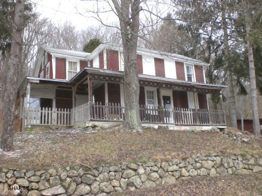 2-story house on 14.75 acres. House has 3-beds, L.R., Kit & Full Bath. Oil Heat & 100-AMP electric. Land is on both sides of road. House needs TLC. Tenant occupied-tenant pays $350.00 a month plus utilities.