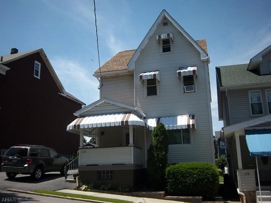 This home is currently  two one bedroom units that can easily be converted back to single family maintenance free w/new windows, boiler and vinyl siding.