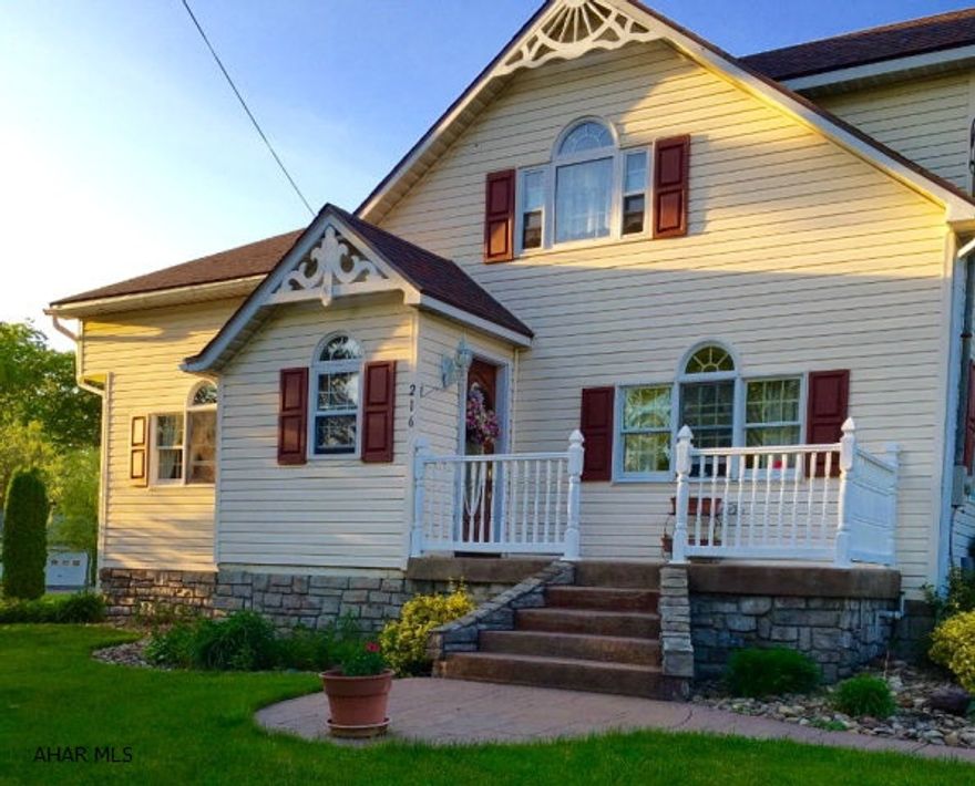 3-4 BR cape Cod style home on 3.2 acres. Stone fireplace in the living room. Geo thermal heat & central air.   16 x 32 in ground pool, pool house with bath & bar. Solar panels to heat pool. Great deck for entertaining. fire-pit. Greenhouse.  Multiple garages.