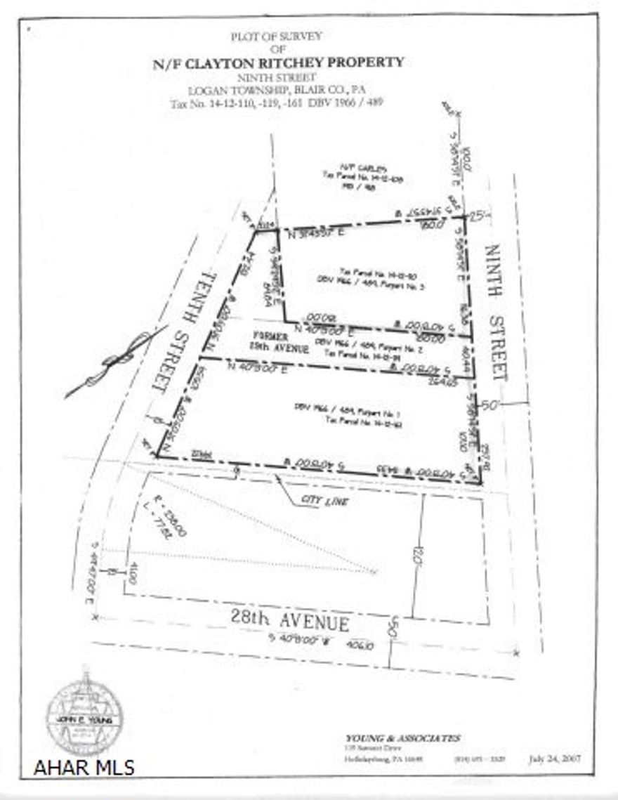 Own an entire city block in Logan Township in Beverly Hills!  Drive up 9th Street to 28th Avenue this is an unmarked parcel which is 29th Avenue.  This undeveloped land could be used for a large lot for residential building or could have multiple dwellings located on it.  See drawings for more detail.  This includes 3 parcels 1400-12-110/1400-12-119/1400-12-161